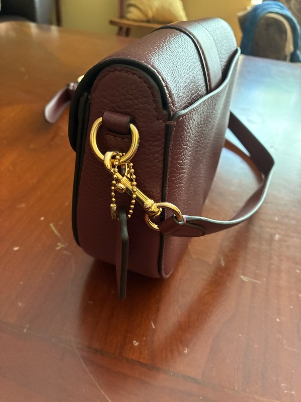 Coach Brown and Red Saddle Crossbody Bag - Picture 5 of 6
